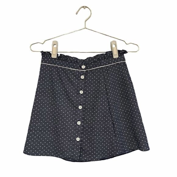 Topshop Button Front Blue & White A Line Skirt - Picture 1 of 6